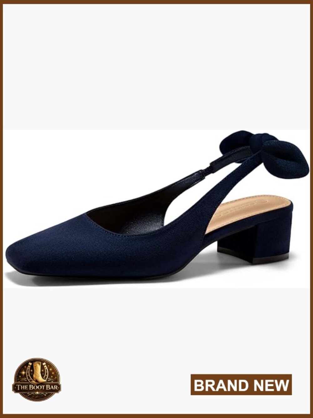 Chunky Low Heel Slingback Pumps Closed Square Toe Wedding Party Dress Shoes